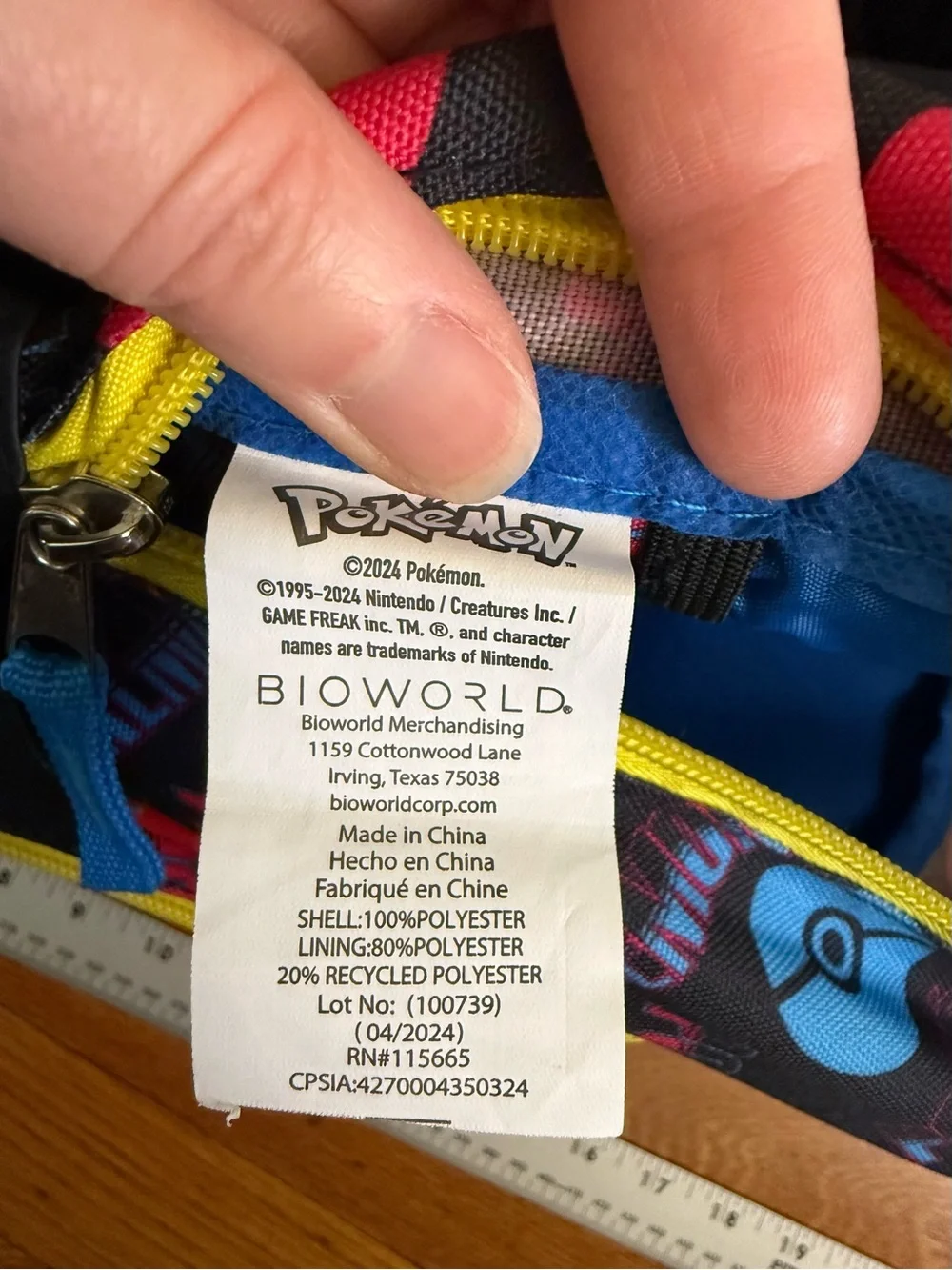 Pikachu Kids Backpack - Yellow/Blue/Red - lights up
